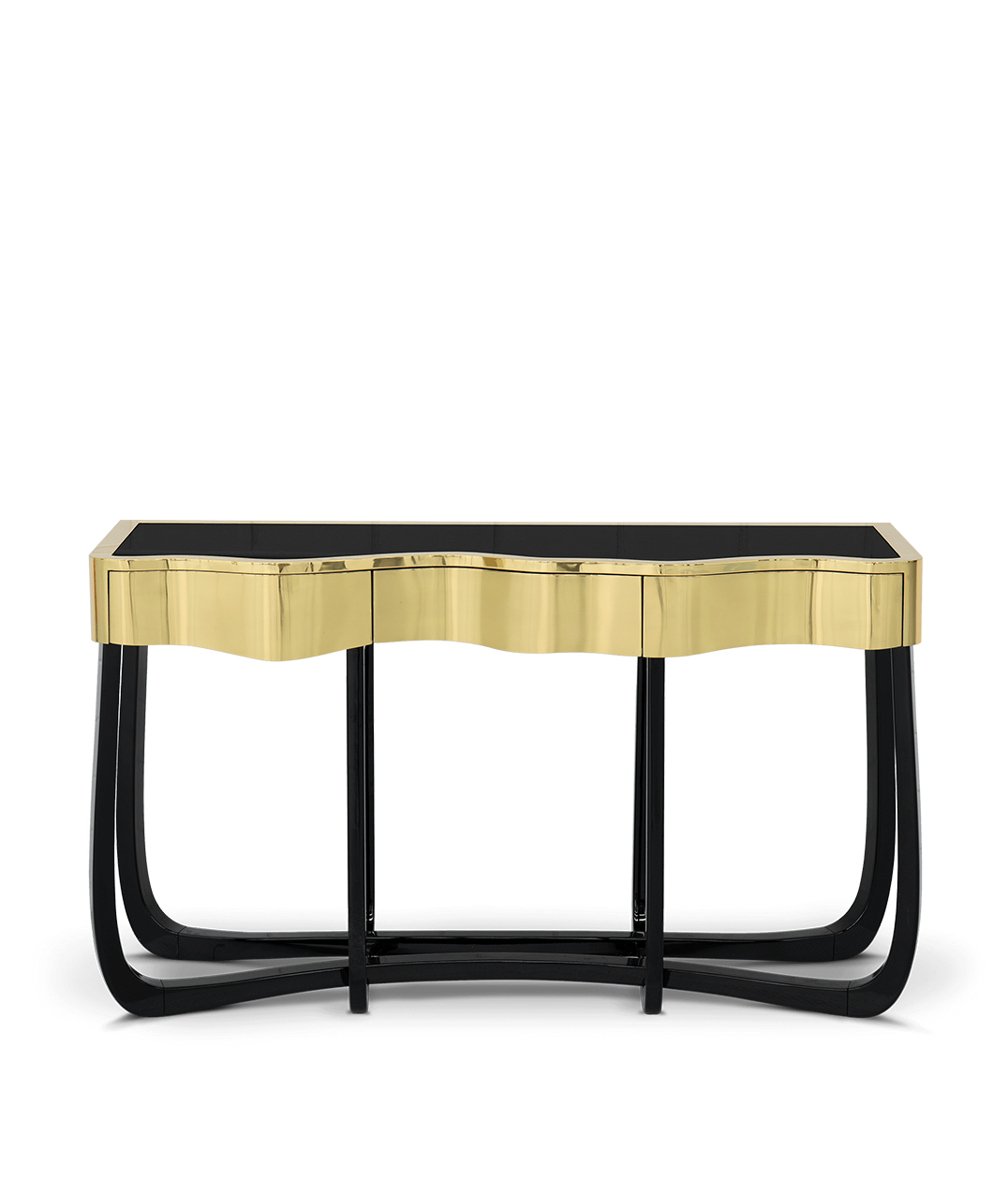 Contemporary sinuous gold by Boca do Lobo